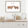 Personalised Highland Cow Print, thumbnail 1 of 4