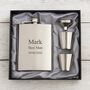 Personalised Stainless Steel Wedding Hip Flask Gift For Groom Groomsmen Bestman With Gift Box, thumbnail 2 of 2