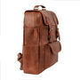 16 Inch Macbook Backpack In Distressed Brown Leather, thumbnail 4 of 10