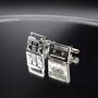 Boombox And Cassette Silver Cufflinks Gift For Music Lovers 316 L Stainless Steel, thumbnail 2 of 3