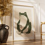 Japanese Woodcut Grumpy Frog Prints, thumbnail 3 of 5