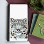 Inky Snow Leopard Faux Leather Phone Case With Card Slots, thumbnail 1 of 6