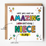 Amazing Niece Birthday Card Any Age, thumbnail 1 of 5