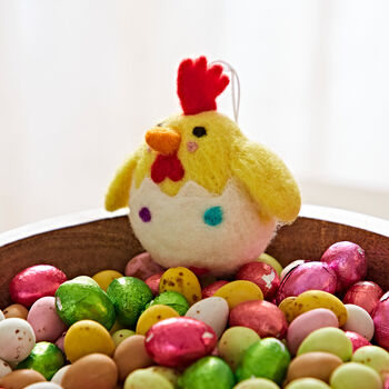 Felt Chick In Egg Hanging Decoration, 2 of 4