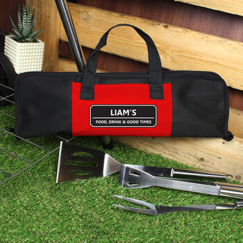 Personalised Stainless Steel Bbq Tools Kit, 2 of 9