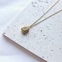 Gold Stainless Steel Rectangle Pendant Necklace, thumbnail 1 of 3