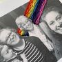 Framed Embroidered Rainbow/ Sun Doodle Family Photo, thumbnail 5 of 11