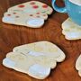 Handmade Ceramic Toadstool Mushroom Coasters, thumbnail 5 of 7