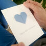 Personalised 45th Sapphire Anniversary Origami Heart Card, thumbnail 4 of 6