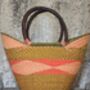 Natural And Black Handwoven Market Basket, thumbnail 1 of 3