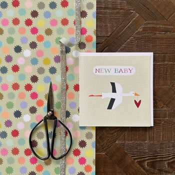 Stork New Baby Card, 4 of 5