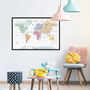 Educational Illustrated Kids World Map Pastels, thumbnail 6 of 7