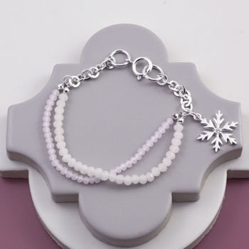 Crystal Bracelet With Snowflake Charm, 5 of 5