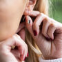 Garnet Teardrop Earrings, thumbnail 2 of 4