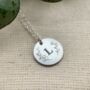 Floral Initial Engraved Sterling Silver Pendant, thumbnail 3 of 5