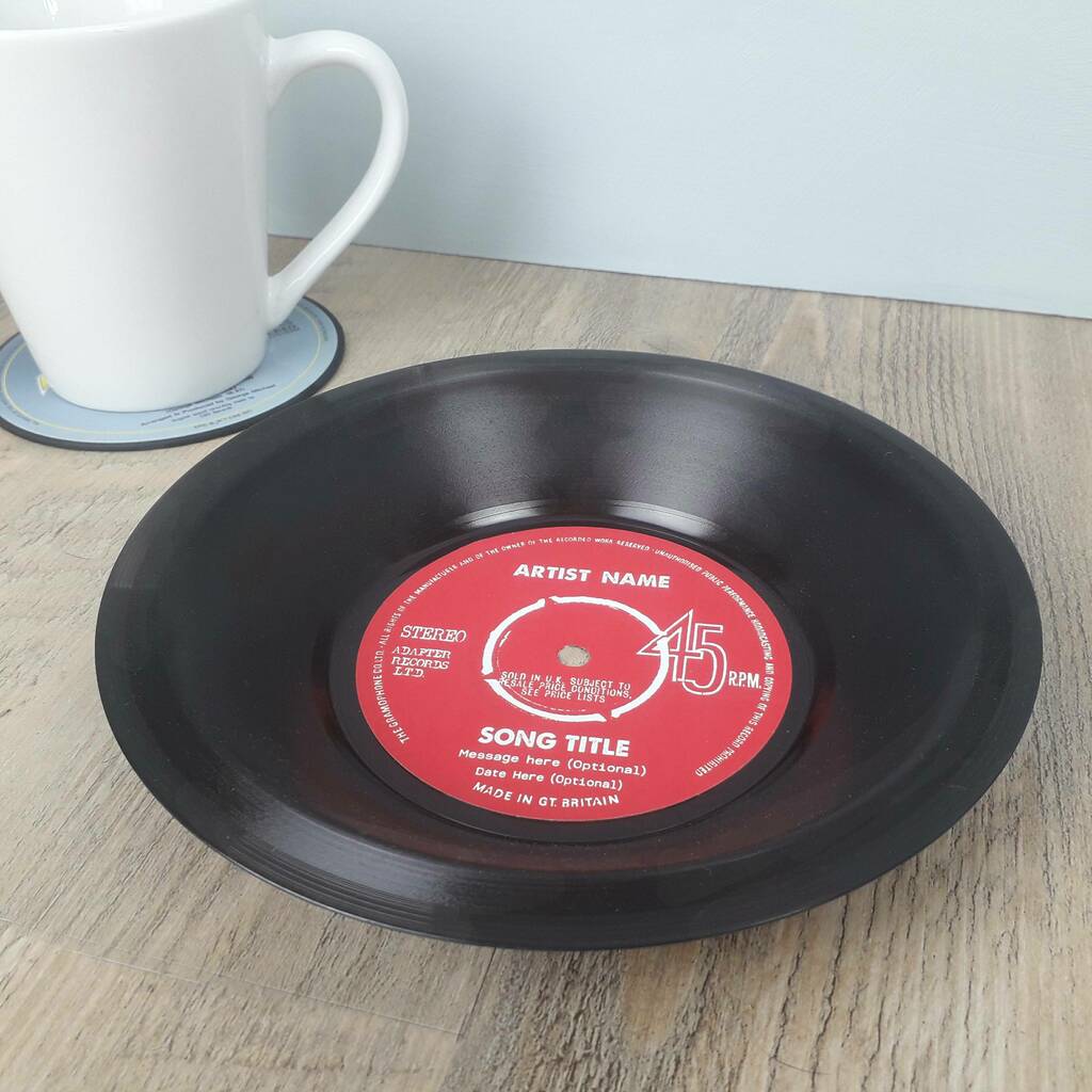 Personalised Small Vinyl Record Bowl, 1 of 8