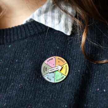 Spinning 'Today I Am' Enamel Pin Badge, 8 of 8