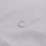 925 Sterling Silver Dainty Or Half Moon Necklace, thumbnail 2 of 6