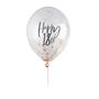 Five Rose Gold 'Happy 18th' Birthday Confetti Balloons, thumbnail 2 of 2