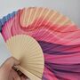Handheld Painted Desert Folding Fan, thumbnail 1 of 3