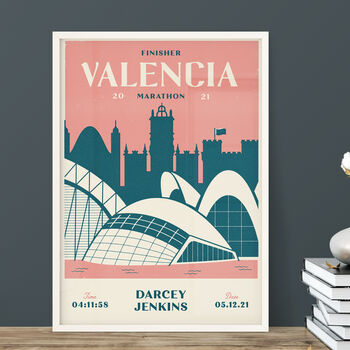 Personalised Valencia Marathon Print, Unframed, 2 of 4