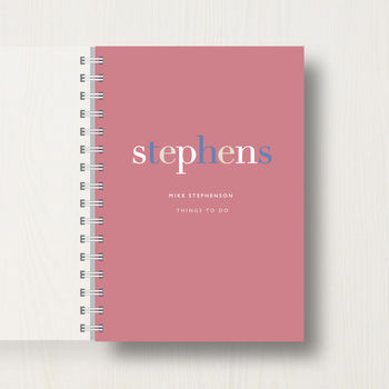 Personalised Family Name Journal Or Notebook, 10 of 10