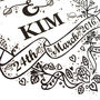 Personalised Mr And Mrs Wedding Tattoo Gift Print, thumbnail 4 of 5