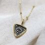 Gold Plated Sterling Silver Evil Eye Necklace, thumbnail 6 of 12