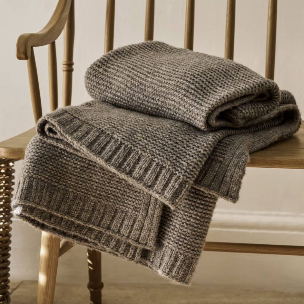 Brunswick Knit Wool Throw, 1 of 4