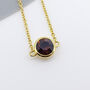 Gold Plated January Garnet Birthstone Bracelet, thumbnail 1 of 9