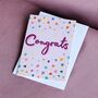 Colourful Congrats Celebration Card Confetti Design, thumbnail 1 of 2