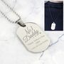 Personalised No.One Daddy Steel Dog Tag Gift, thumbnail 4 of 8