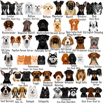 Premium Dog Breed Realistic Illustrations Heart ID Tag, 7 of 10