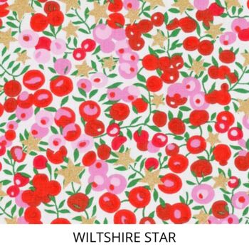 Liberty Of London Christmas Children's Personalised Classic Pyjamas Red, 5 of 5