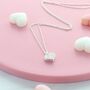 Tiny Zircon Love Locket Necklace, thumbnail 1 of 3