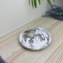 Grey Marbled Round Trinket Tray Dish, thumbnail 3 of 6