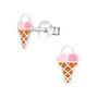 Ice Cream Sterling Silver Earrings, thumbnail 3 of 5