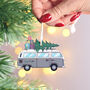 Personalised Christmas Campervan Hanging Decoration, thumbnail 2 of 5