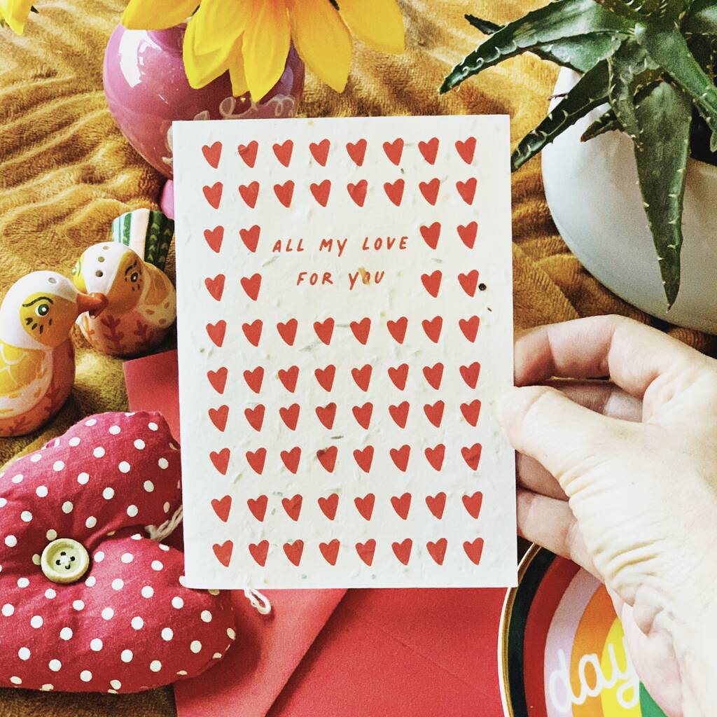 Plantable Valentine's Day Or Anniversary Heart Card, 1 of 3