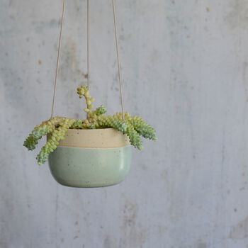 Handmade Stone Hanging Ceramic Planter, 8 of 9