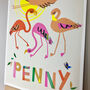 Flamingo Personalised Name Print, thumbnail 3 of 12
