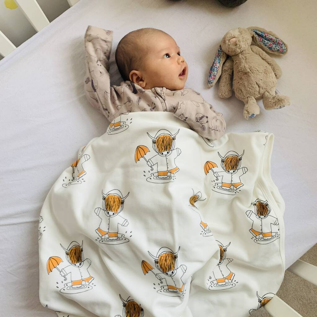 Highland Cow Cotton Baby Blanket, 1 of 6