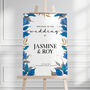 Blue Gold Wedding Welcome Sign, thumbnail 1 of 6