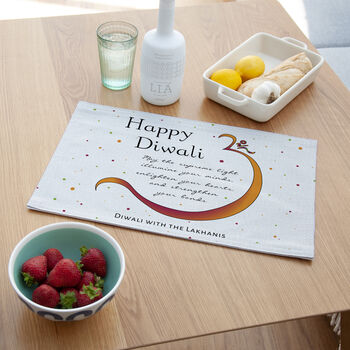 Personalised Diwali Colourful Om Placemat, 3 of 3