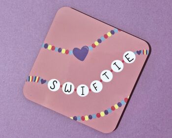 Swiftie Friendship Bracelet Taylor Swift Coaster, 3 of 5