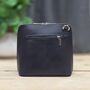 Leather Cross Body Handbag In Dark Grey, thumbnail 2 of 3