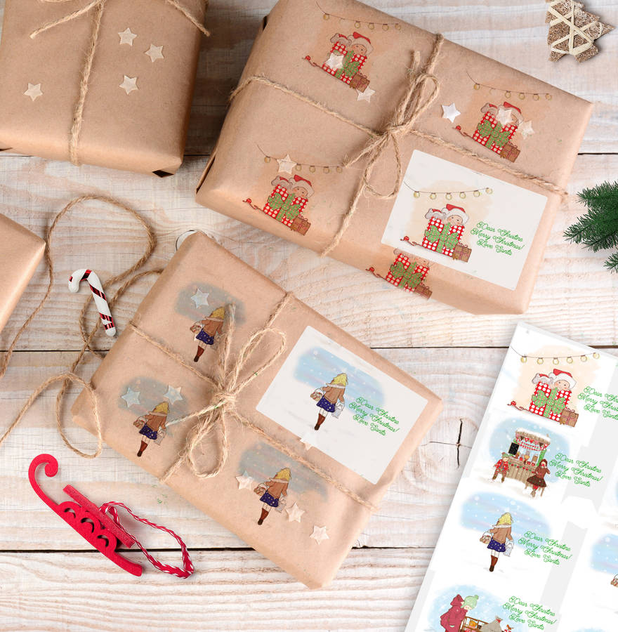 children s personalised christmas gift sticker labels by children s personalised christmas gift sticker labels by