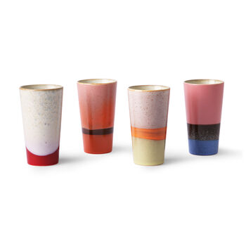 Set Of Four Colourful Glazed Latte Cups, 2 of 2