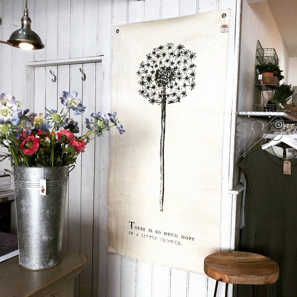 Handmade Botanical Quote Wall Hanging By Nest Living