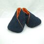 Reclaimed Eco Friendly Blue And Orange Baby Shoes, thumbnail 3 of 9